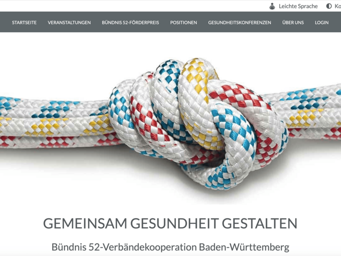 Screenshot von buendnis52.de