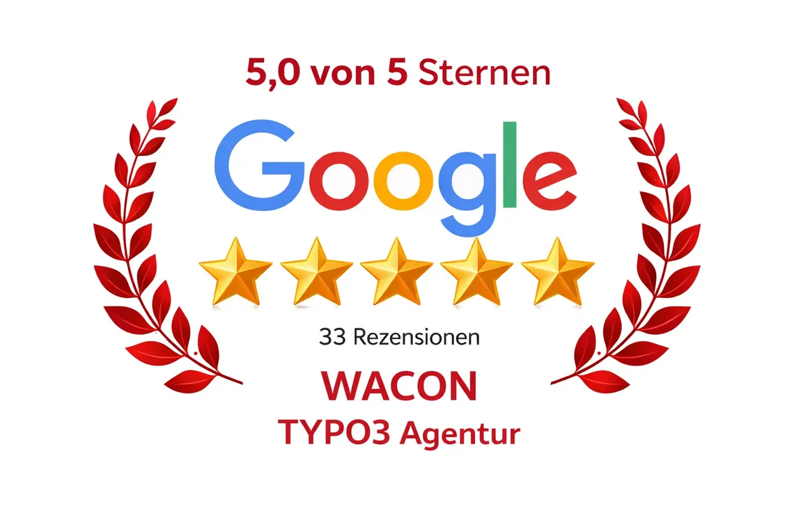 5 Sterne Illustration TYPO3 Agentur